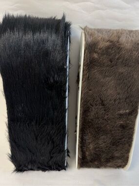 SIMPLICITY 2Faux Fur Trim Strips in Black and Brown NWT
